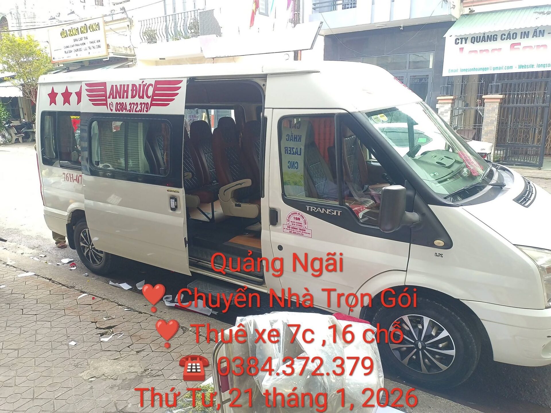 Đặt xe 7 - 16 chỗ Quảng Ngãi